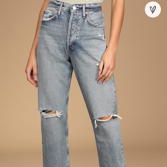Agolde 90s distressed light wash jeans - Picture 5 of 12